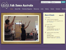 Tablet Screenshot of folkdanceaustralia.org.au